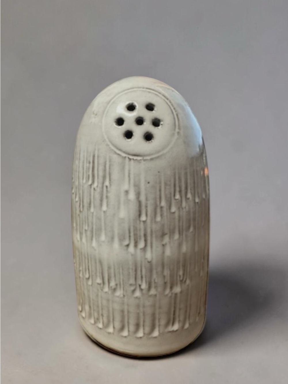 Creative Co-Op Ceramic Textured Salt Shaker